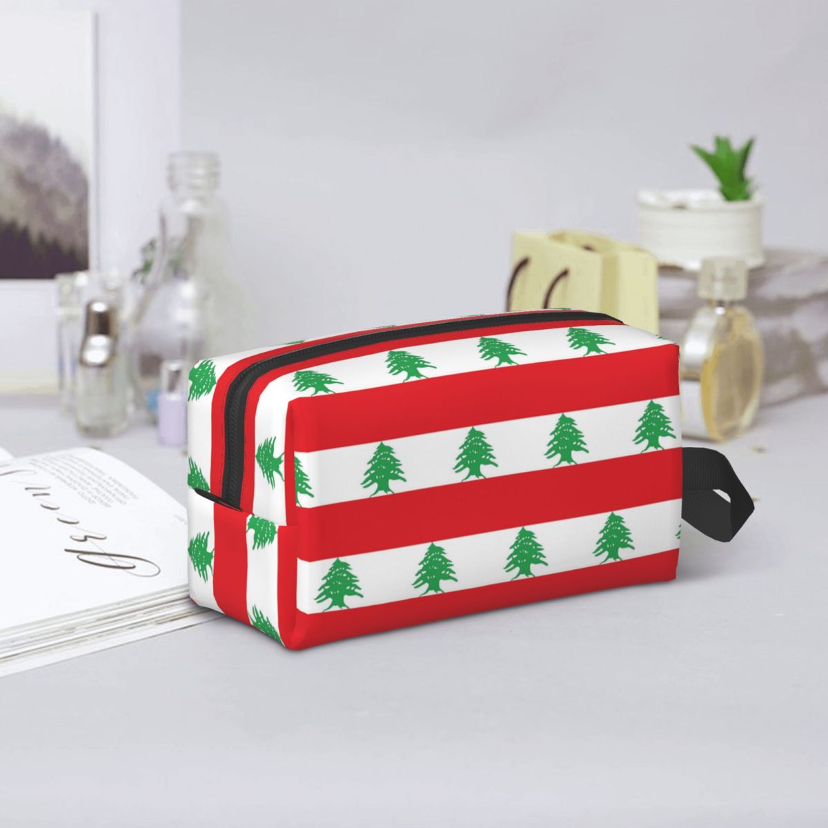 Women Bags Lebanon - 레바논 국기 메이크업 가방 화장품 정리함