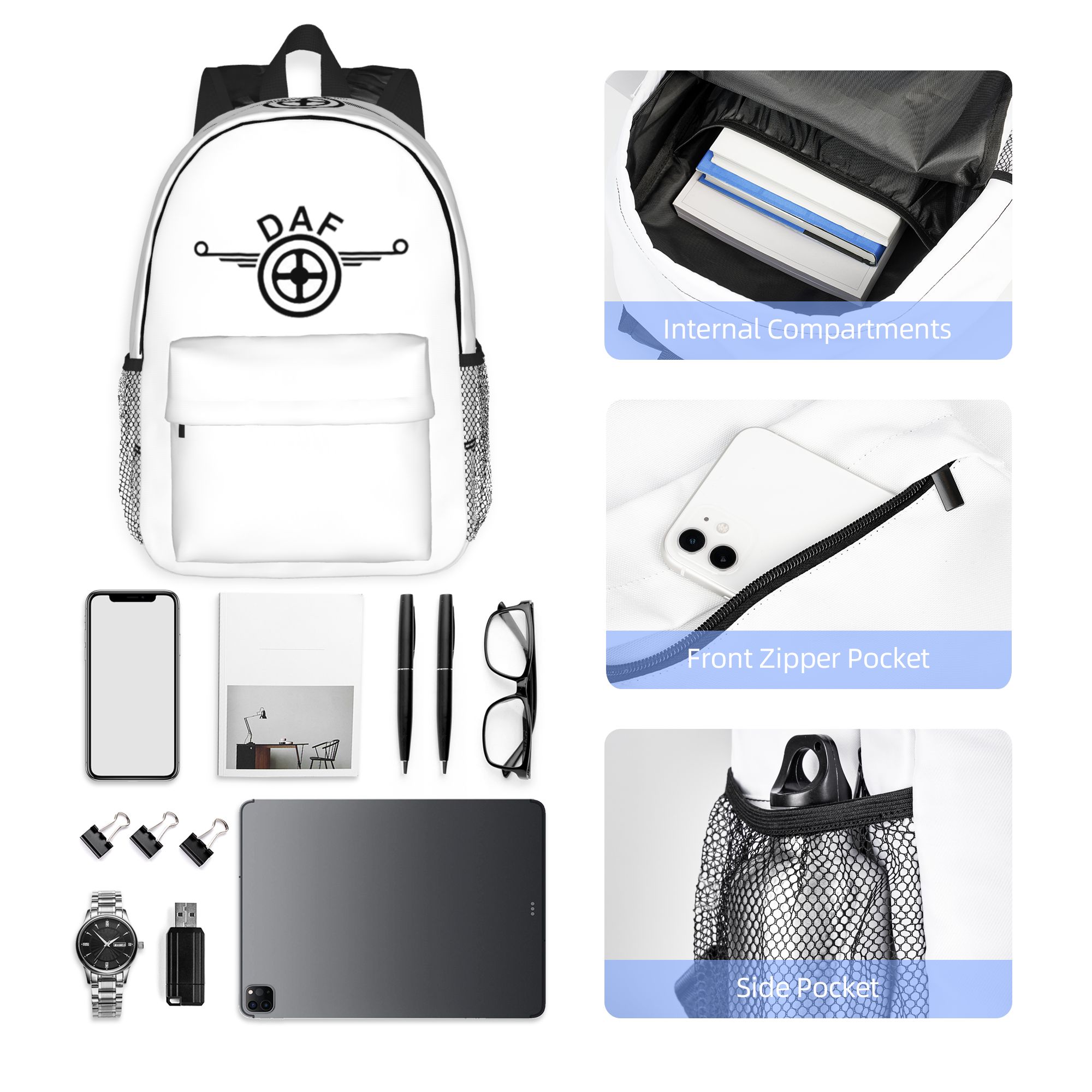 Women Bags Vector - Daf 트럭 로고 벡터 디자인 백팩