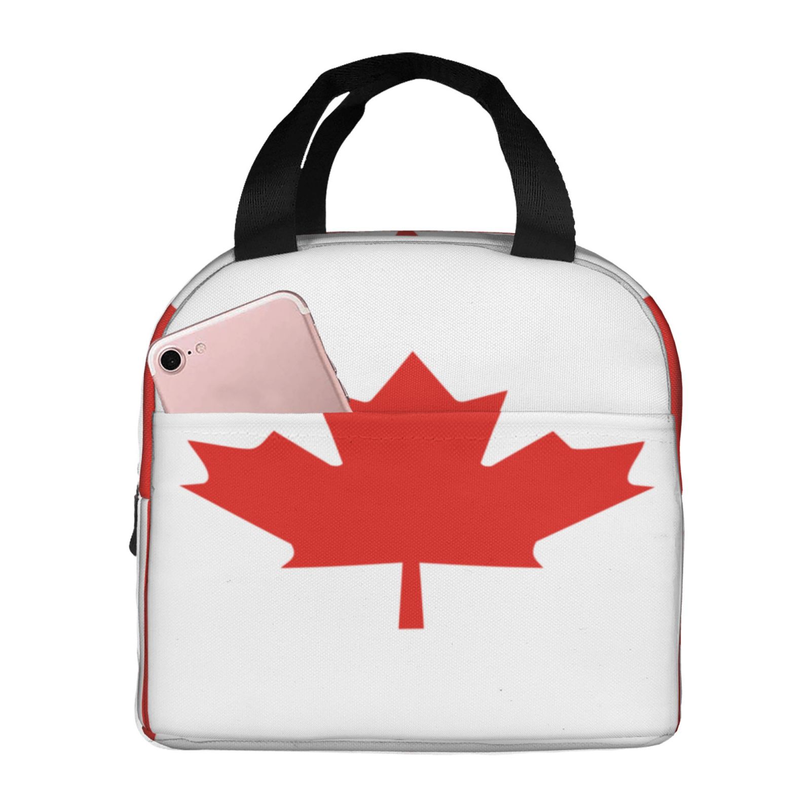 Women Bags In Canada - 캐나다 국기 패턴 점심 가방 여성