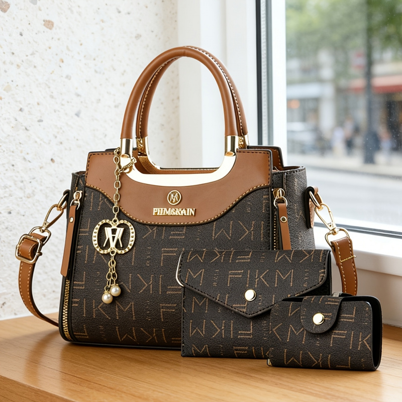Women'S Bags Handbags - 3피스 세트 고급 프린트 레터링 가방,