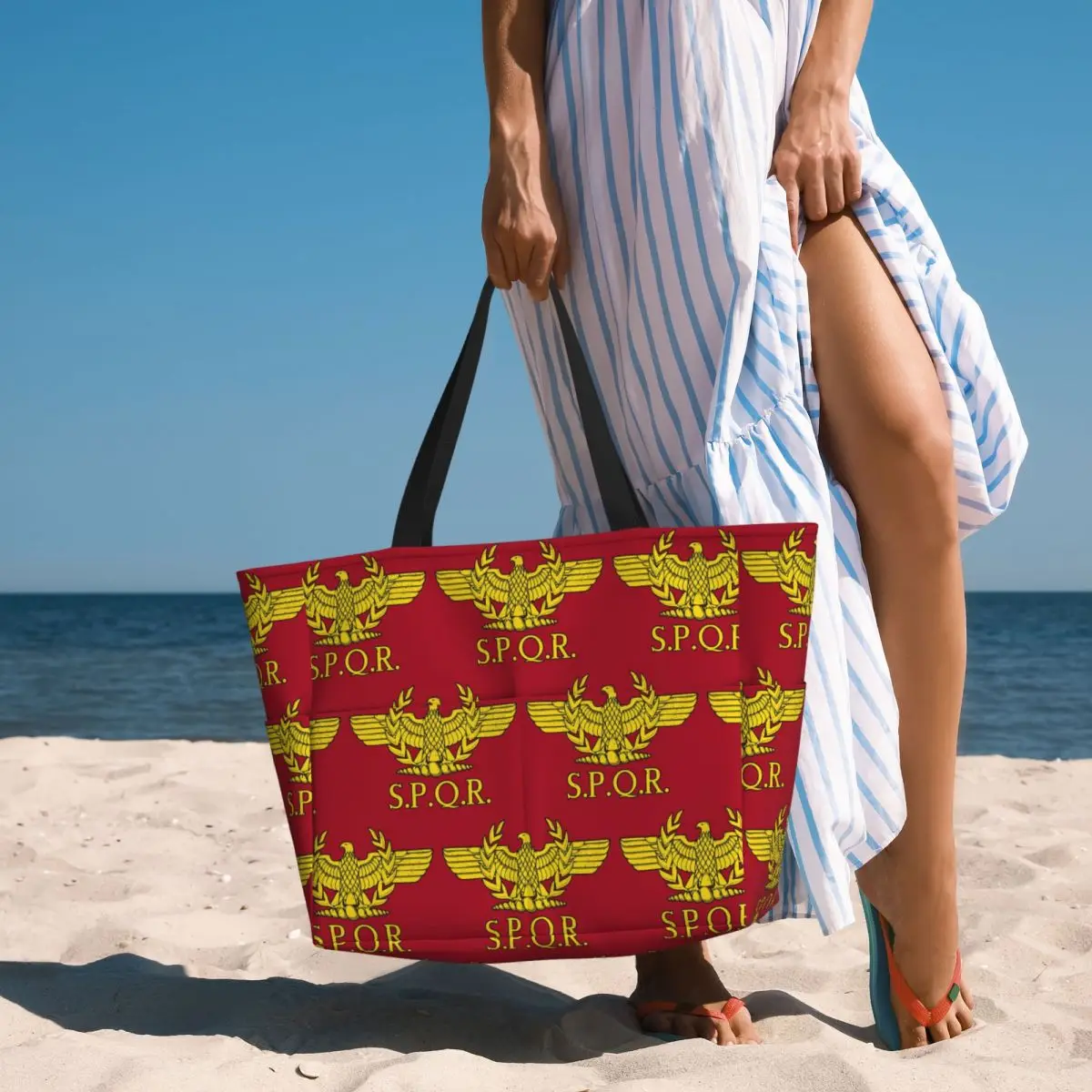 Women Bags Rome - 로마 SPQR 로만 비치 토트백 스포츠