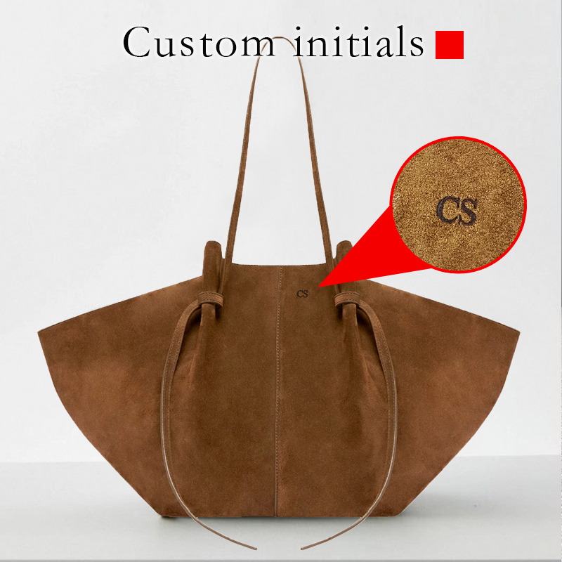 Women Bags Zara - 맞춤 이름 이니셜 대용량 가짜 스웨이드