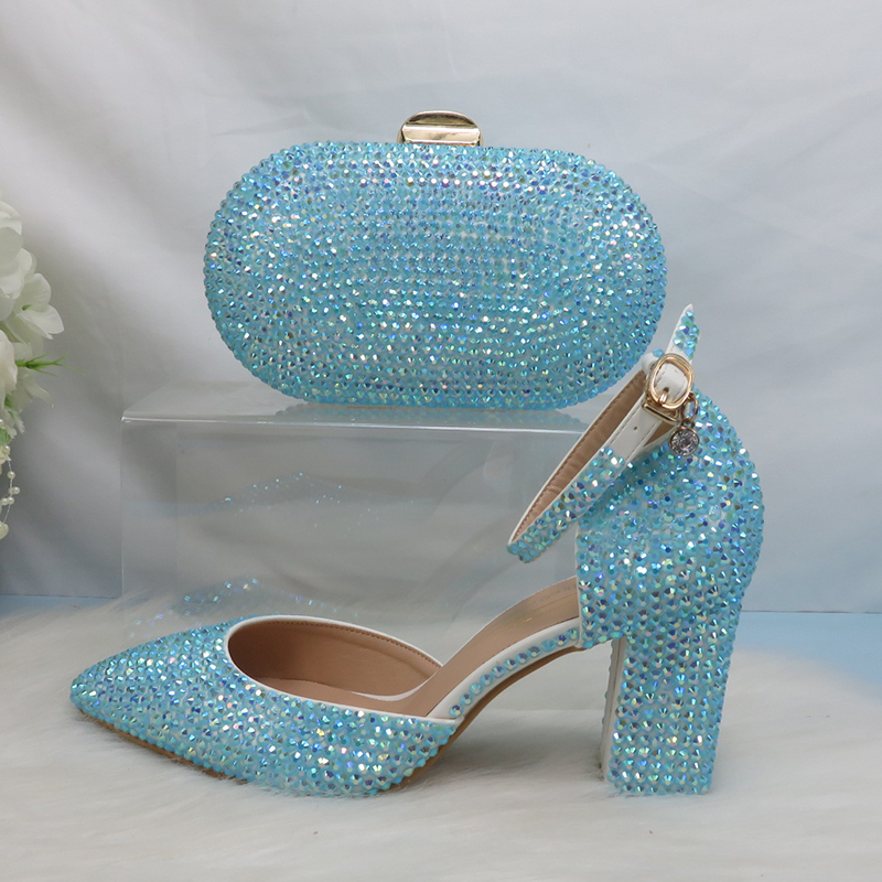 Women Bags For Wedding - 2025 신상 블루 그린 AB 블링
