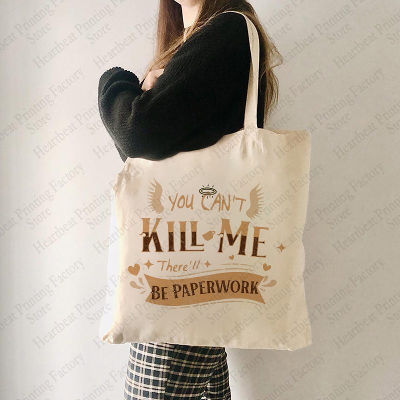 Women'S Best Bags For Travel - Aziraphale Good Omens 패턴 토트백, 캔버스