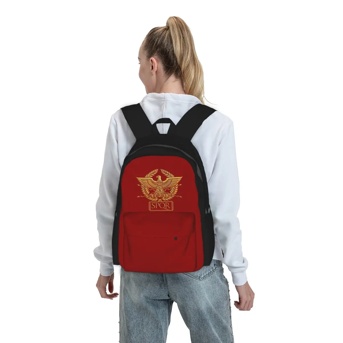 Women Bags Rome - 로마 SPQR 로마 배낭 학생 책가방