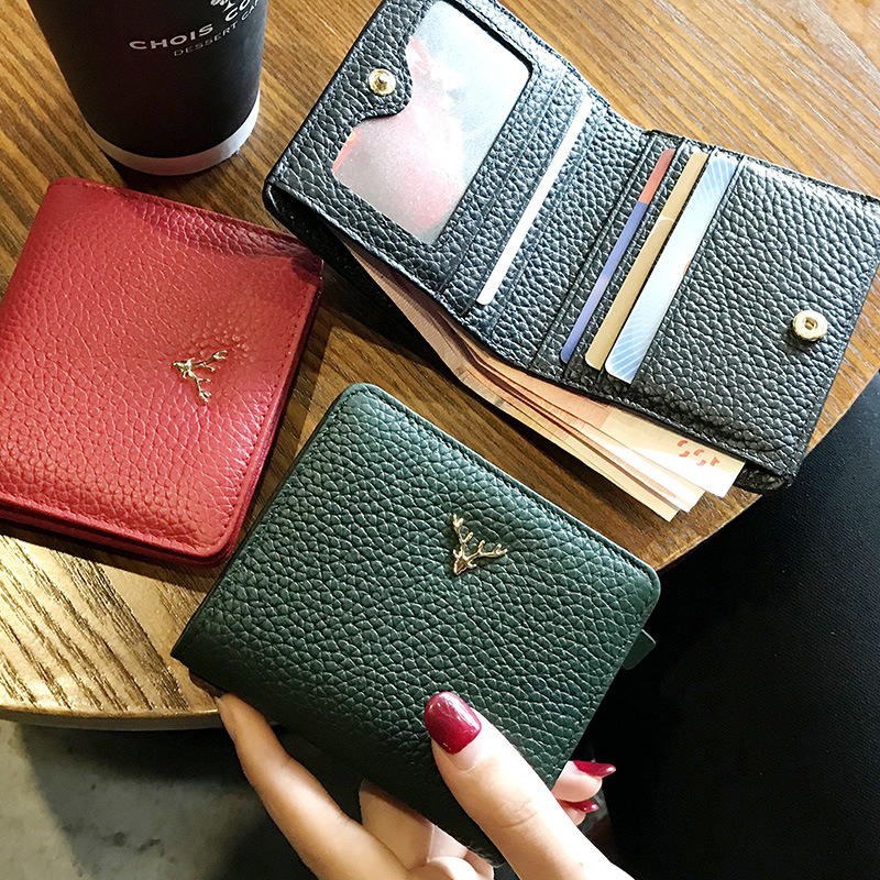 Women Bags Zara - 여성용 정품 소가죽 지갑, 짧은 지갑,