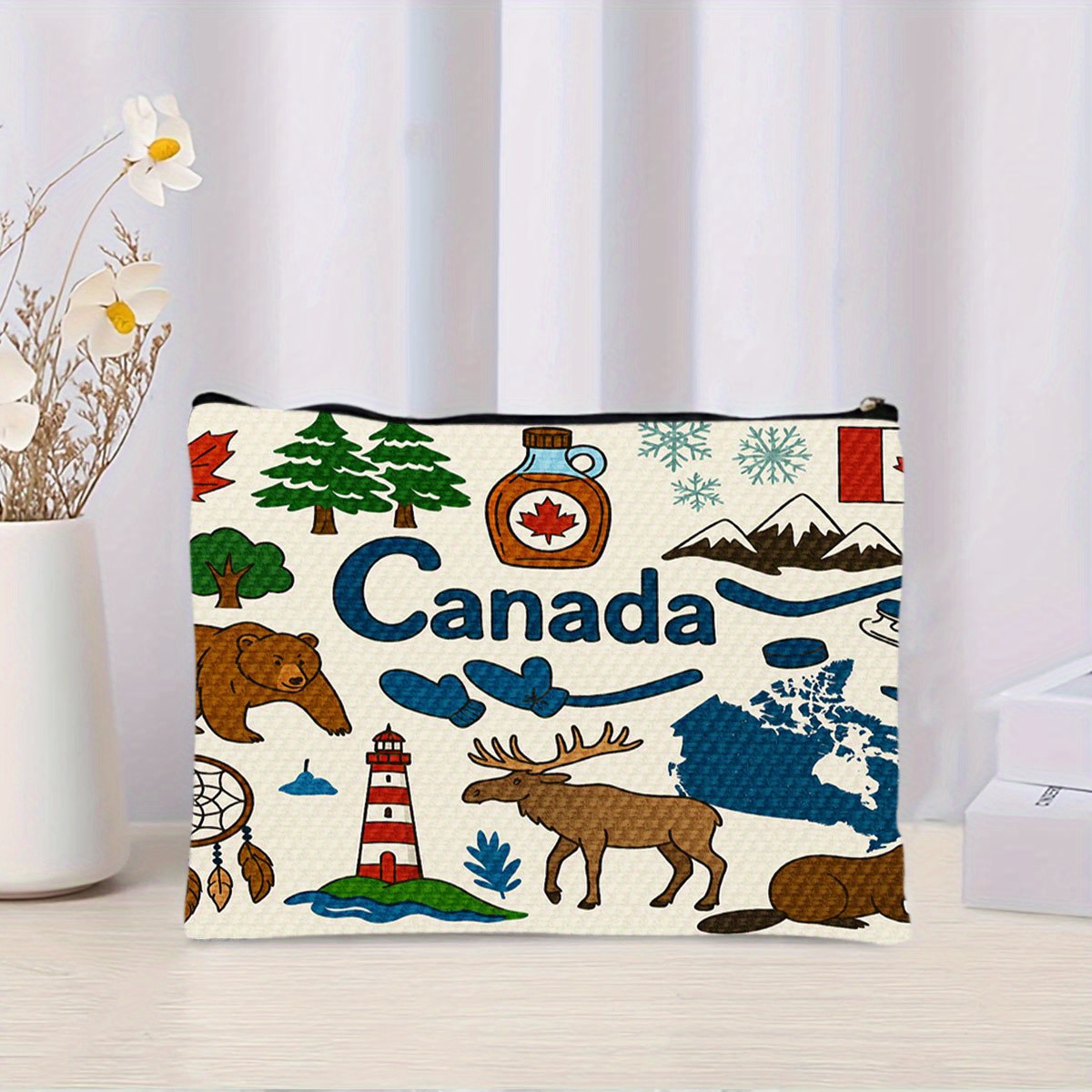 Women Bags In Canada - 캐나다 테마의 화장품 가방 - 여성용