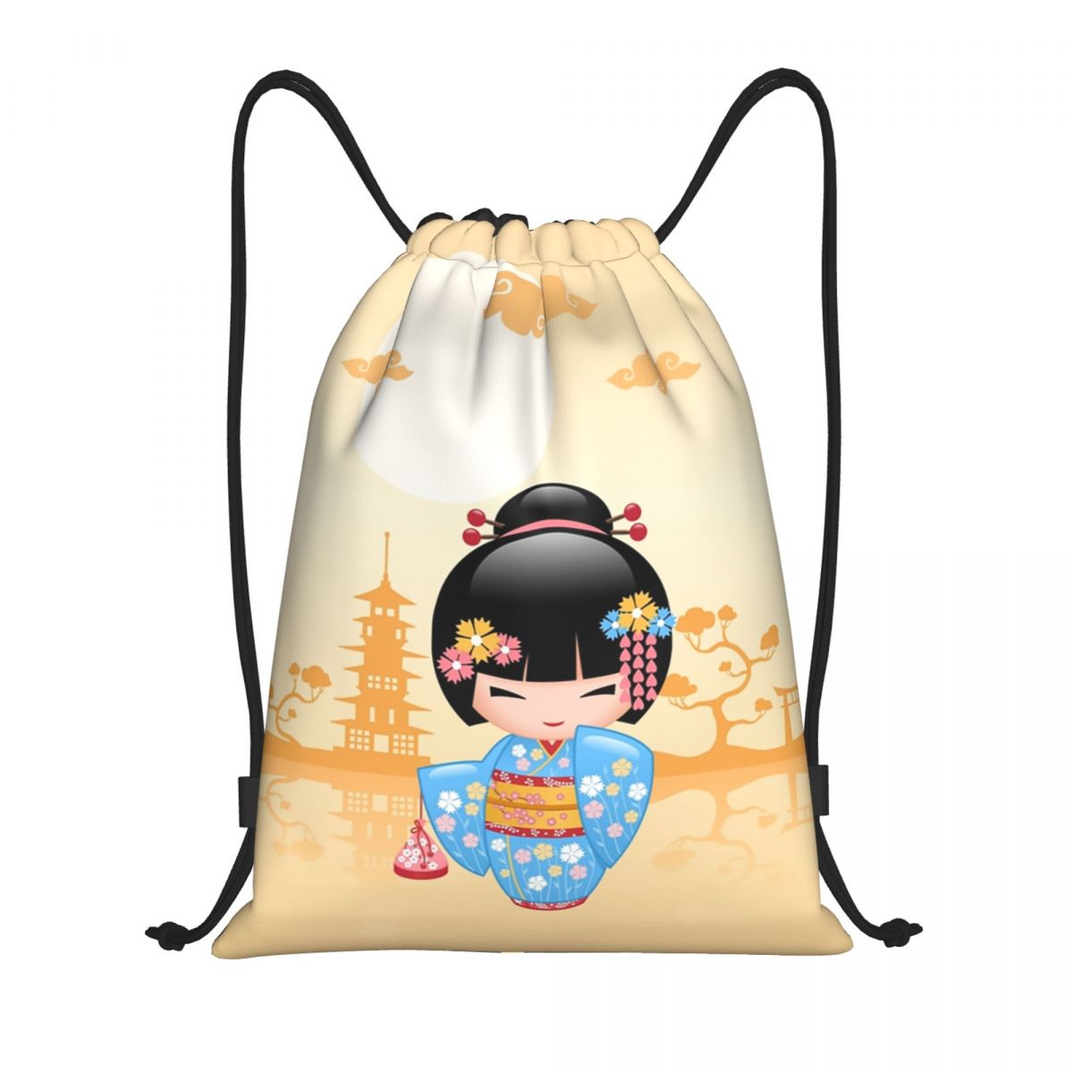 Women Bags Vector - 일본 마이코 코케시 인형 끈이 달린