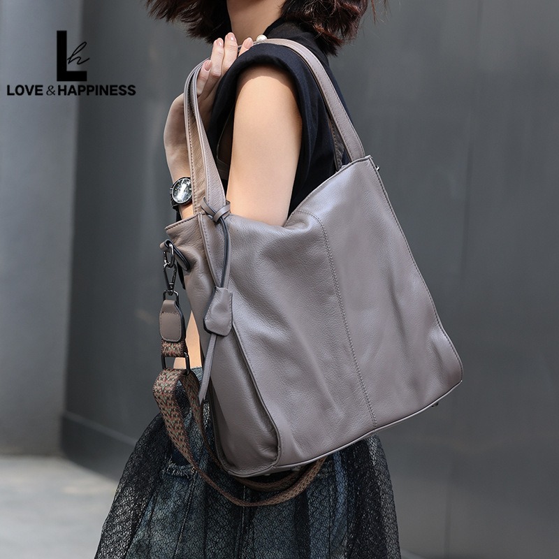 Women Bags Grey - Nesitu Highend A4 블랙 그레이 퍼플