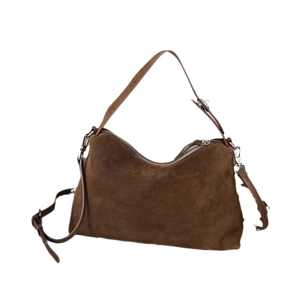 Women Bags Grey - 여성용 다크 브라운 넓은 빅 보스턴