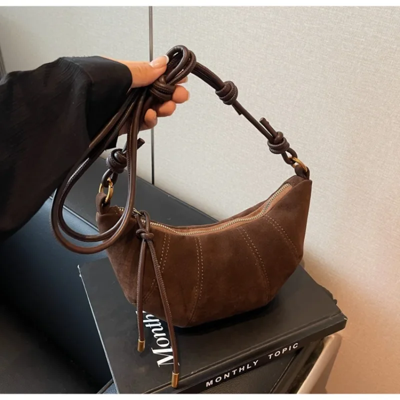 Women Bags Zara - 벨벳 소재 지퍼 2024 고품질 숄더