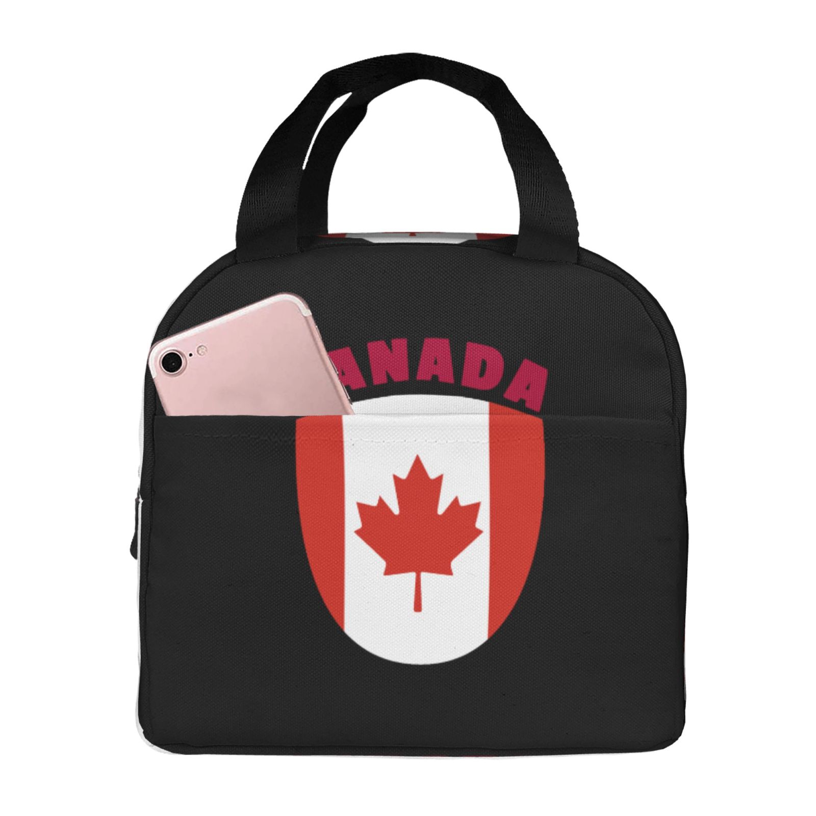 캐나다 국기 인쇄 학교용 절연 점심 가방 방수 쿨러 열 - Women Bags In Canada 리뷰 및 가격