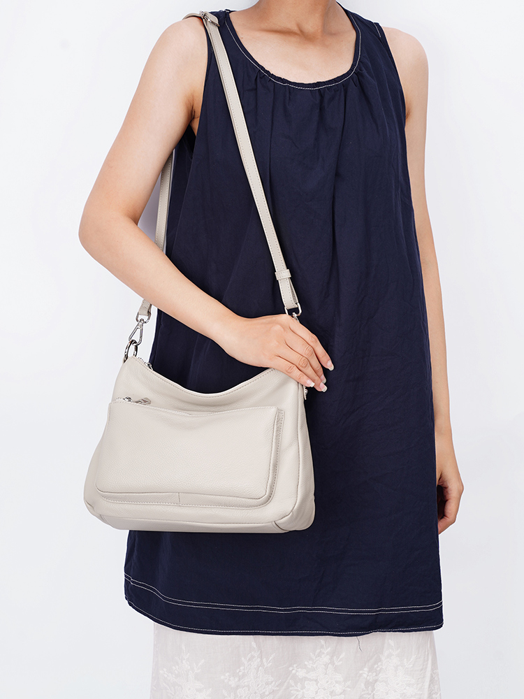 Zency 소가죽 가죽 핸드백 여성 그레이 숄더백 패션 - Women Bags Grey 리뷰 및 가격