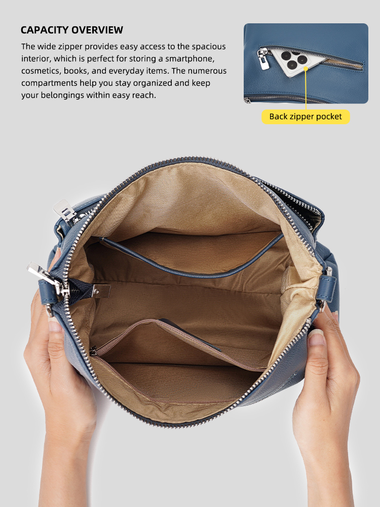 Zency 소가죽 가죽 핸드백 여성 그레이 숄더백 패션 - Women Bags Grey 리뷰 및 가격