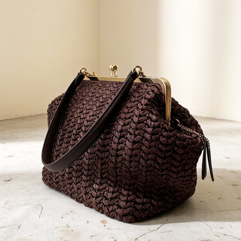 손으로 짠 키스락 프레임 숄더 라피아 클립 스트로 비치 - Women Bags On Sale 리뷰 및 가격