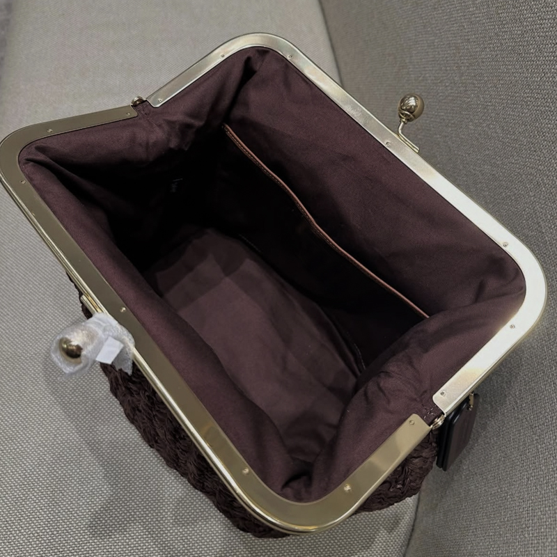 손으로 짠 키스락 프레임 숄더 라피아 클립 스트로 비치 - Women Bags On Sale 리뷰 및 가격