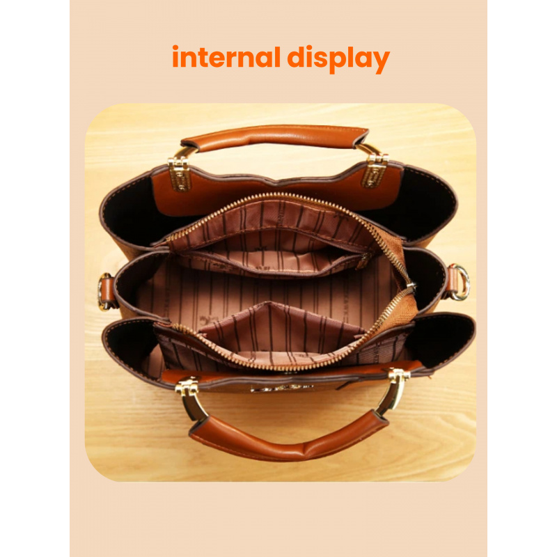 트렌디한 프린트가 있는 3종 여성 핸드백 세트, 컬러  - Women'S Bags Handbags 리뷰 및 가격