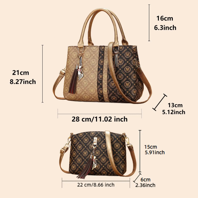 여성용 핸드백 세트(숄더백 포함), 클래식 프린트 대용 - Women'S Bags Handbags 리뷰 및 가격