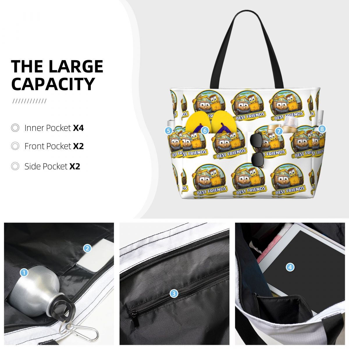 냄새나고 더러운 느낌의 쇼 베스트 프렌즈 비치 토트백  - Women'S Best Bags For Travel 리뷰 및 가격