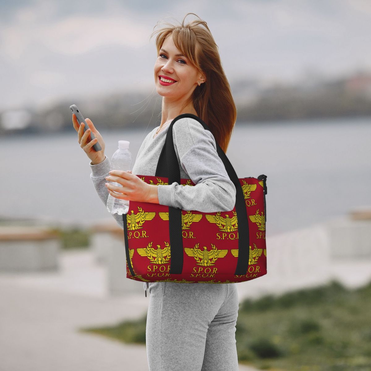 사용자 정의 로마 SPQR 로마 해변 여행 가방 체육관 - Women Bags Rome 리뷰 및 가격