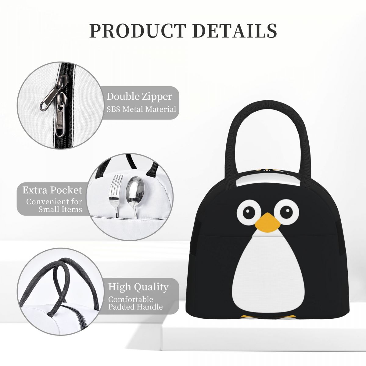 여성용 귀여운 벡터 펭귄 절연 도시락 가방 어린이 휴대 - Women Bags Vector 리뷰 및 가격