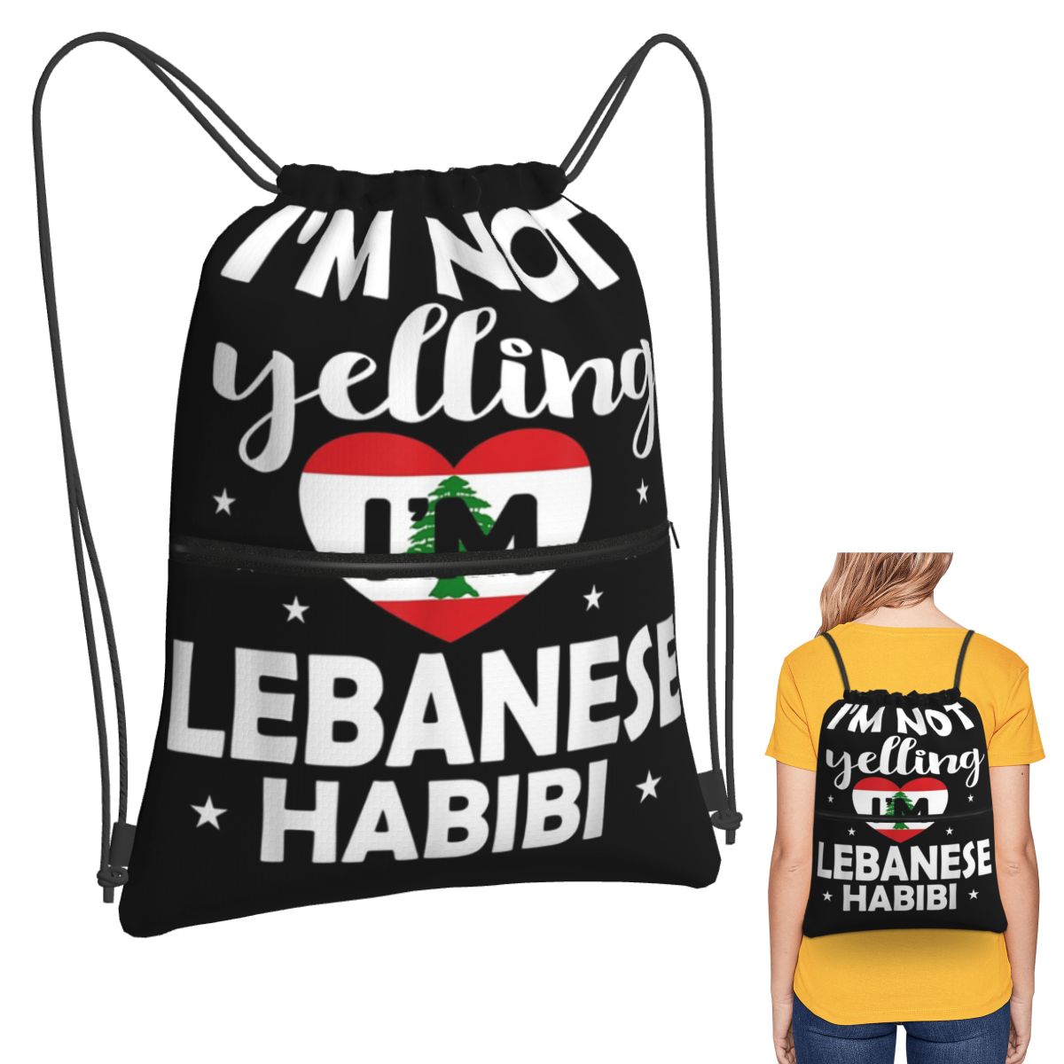 레바논 국기 레바논 유산 레바논 배낭 캐주얼 드로스트링 - Women Bags Lebanon 리뷰 및 가격