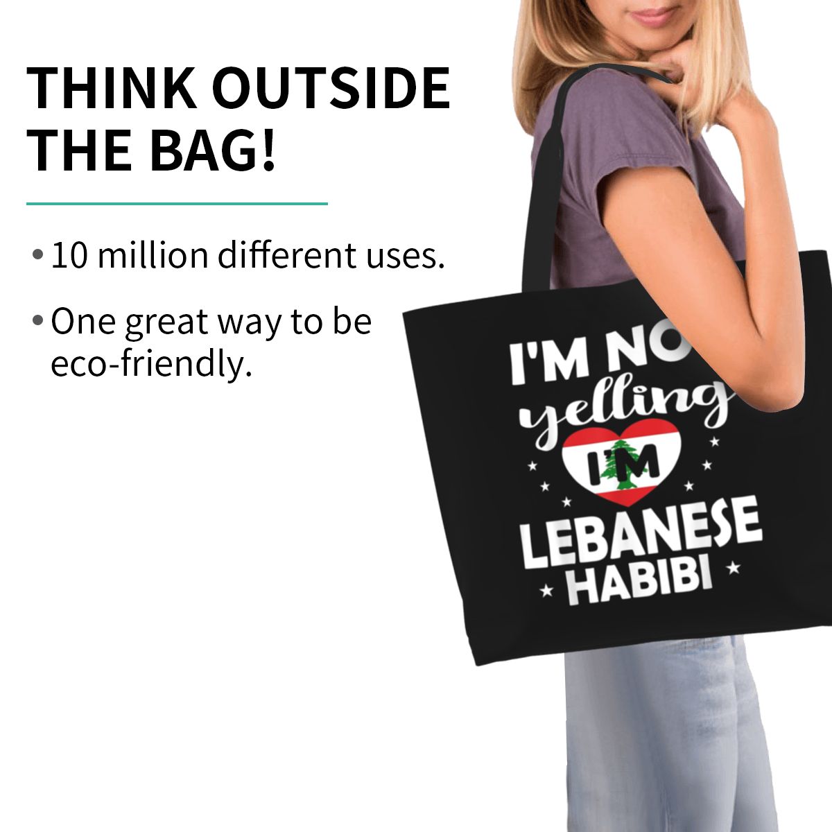 레바논 국기 레바논 유산 레바논 쇼핑 토트백 캔버스 대 - Women Bags Lebanon 리뷰 및 가격