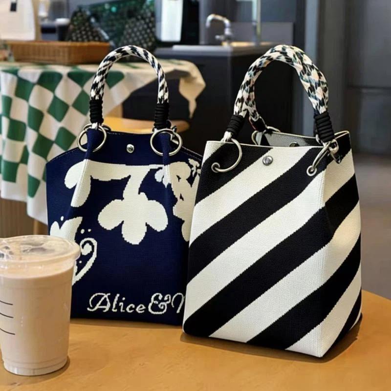 새로운 세일 니트 여성 토트백, 세련된 프린트와 튼튼한 - Women Bags Sale 리뷰 및 가격