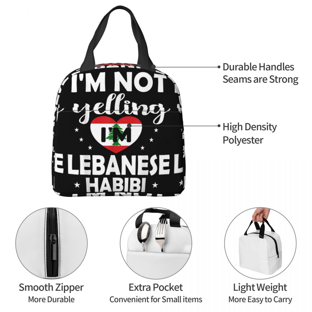 레바논 국기 레바논 유산 레바논 여성용 절연 도시락 가 - Women Bags Lebanon 리뷰 및 가격