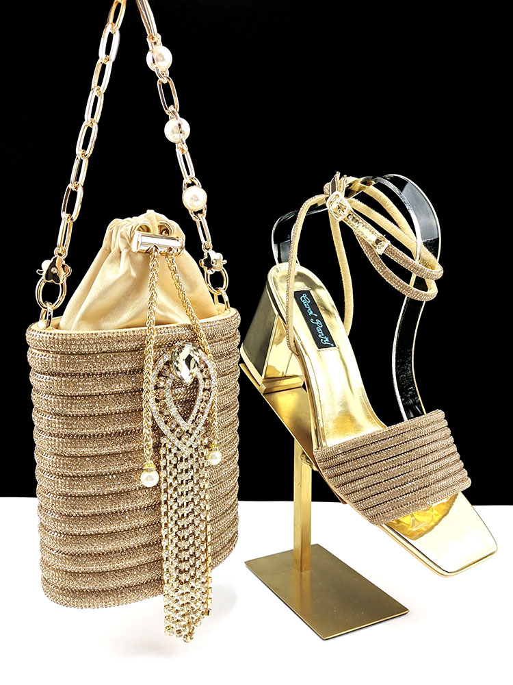 인기 여성 샌들 및 가방, 크라운 다이아몬드 디자인,  - Women Bags For Wedding 리뷰 및 가격