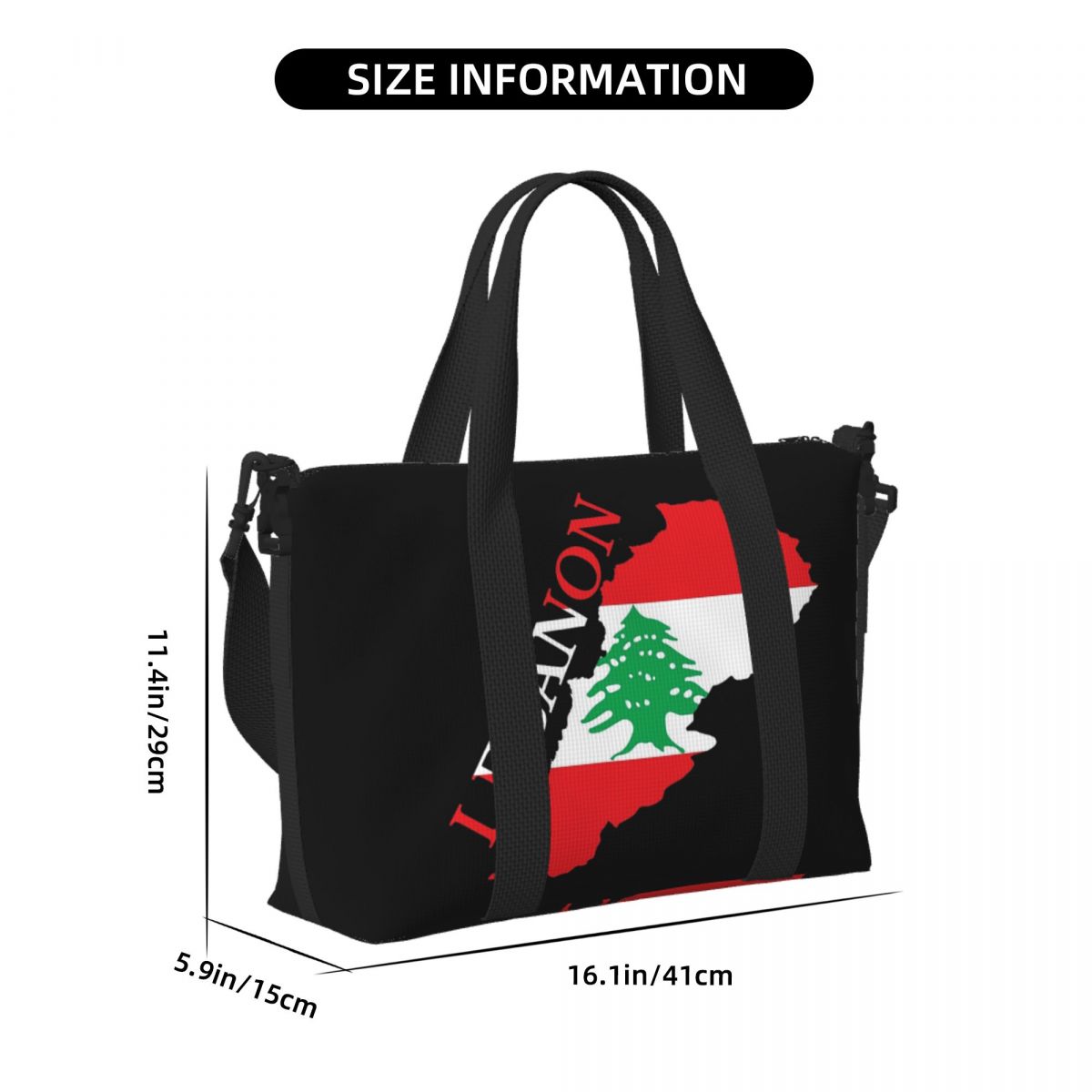 사용자 정의 레바논 국기지도 해변 여행 가방 체육관 스 - Women Bags Lebanon 리뷰 및 가격