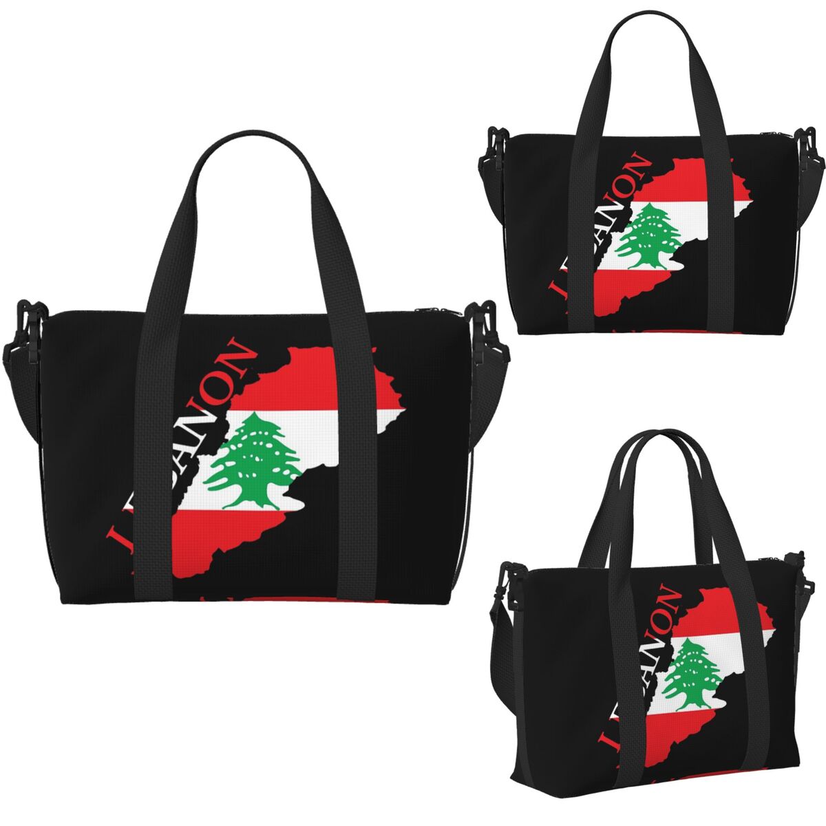 사용자 정의 레바논 국기지도 해변 여행 가방 체육관 스 - Women Bags Lebanon 리뷰 및 가격