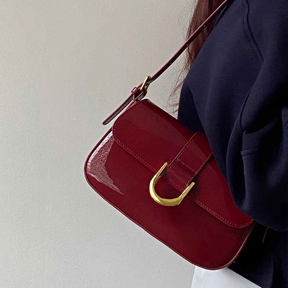 여성을위한 레트로 특허 가죽 숄더 백 럭셔리 플랩 크로 - Women Bags Zara 리뷰 및 가격