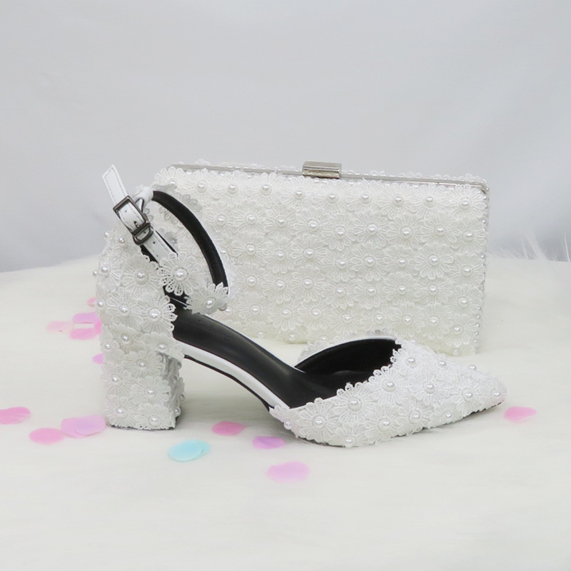 바오야팡 블루 화이트 비즈 스트랩 진주 웨딩 슈즈 신부 - Women Bags For Wedding 리뷰 및 가격