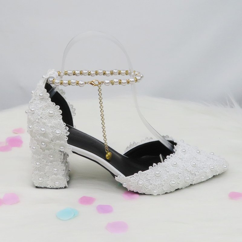 바오야팡 블루 화이트 비즈 스트랩 진주 웨딩 슈즈 신부 - Women Bags For Wedding 리뷰 및 가격