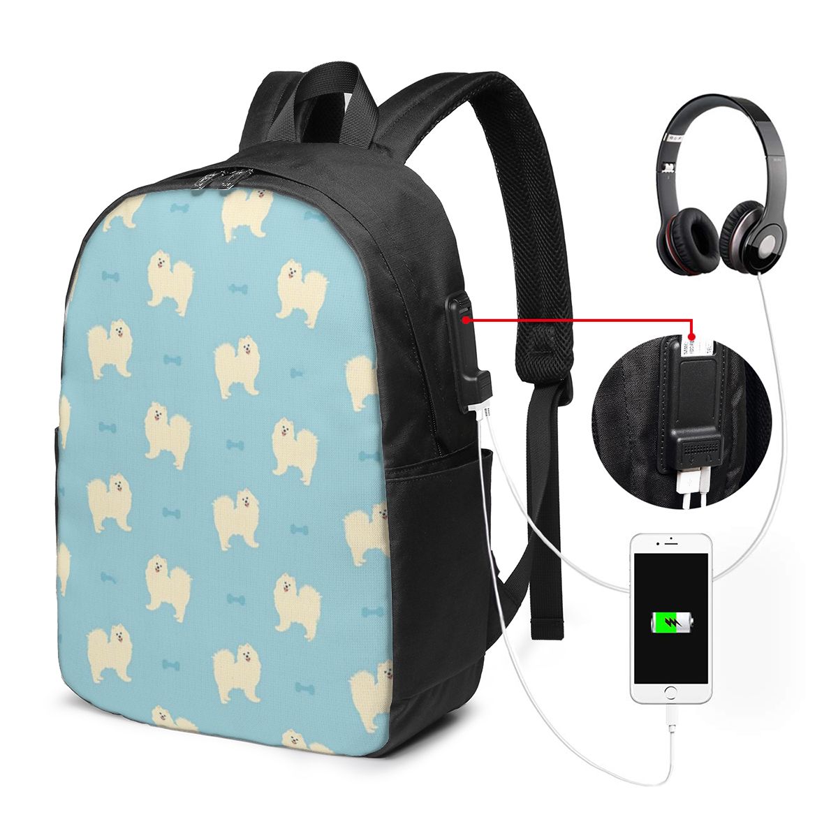 Samoyed Dog 배낭 여행 노트북 가방 컴퓨터 대 - Women'S Bag 리뷰 및 가격