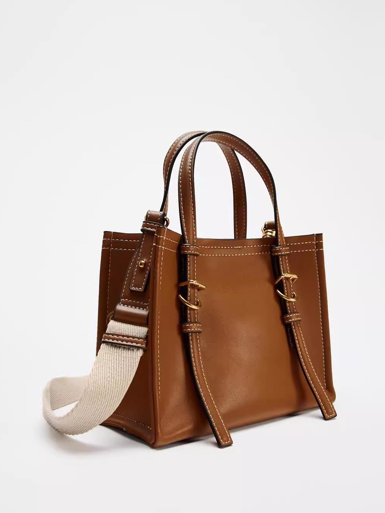 크로스보더 2024 브라운 옐로우 핸드백 가을 신제품, - Women Bags Zara 리뷰 및 가격