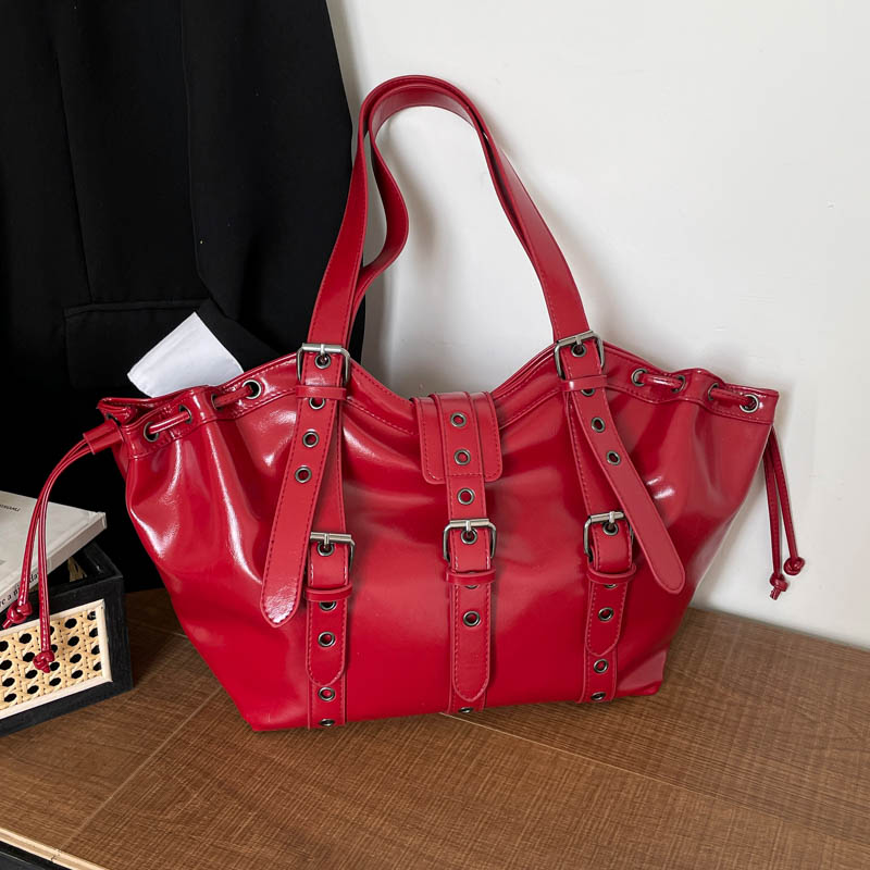 Y2K 고딕 리벳 조절 가능한 스트랩 숄더백, 핫세일, - Women Bags Sale 리뷰 및 가격