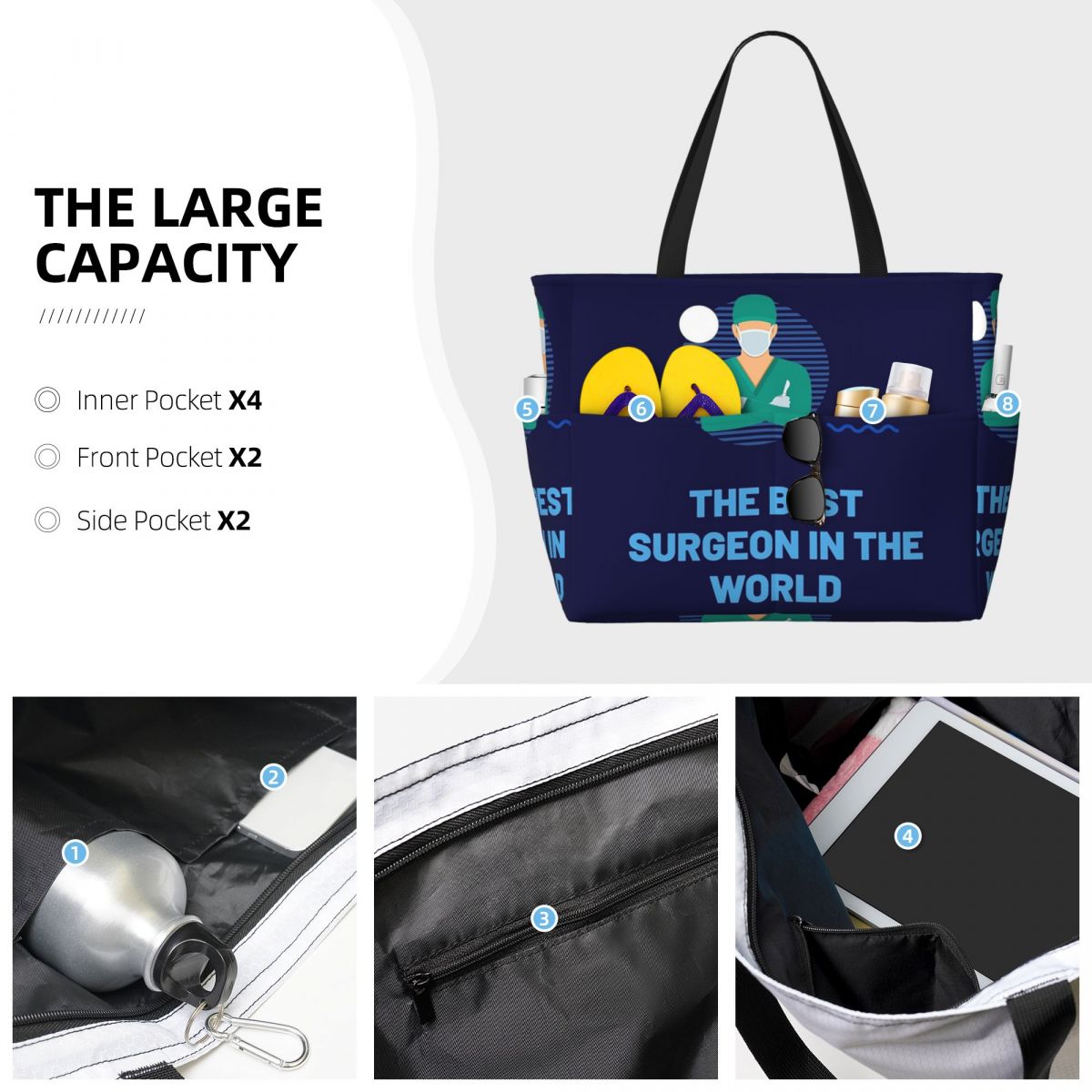 세계 최고의 수술사 비치 토트백 스포츠 짐 요가 더플  - Women'S Best Bags For Travel 리뷰 및 가격