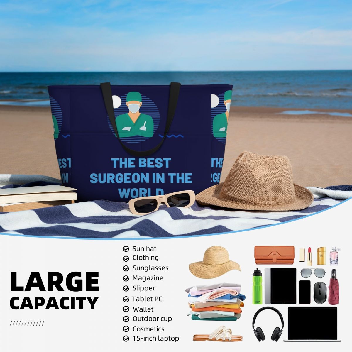 세계 최고의 수술사 비치 토트백 스포츠 짐 요가 더플  - Women'S Best Bags For Travel 리뷰 및 가격