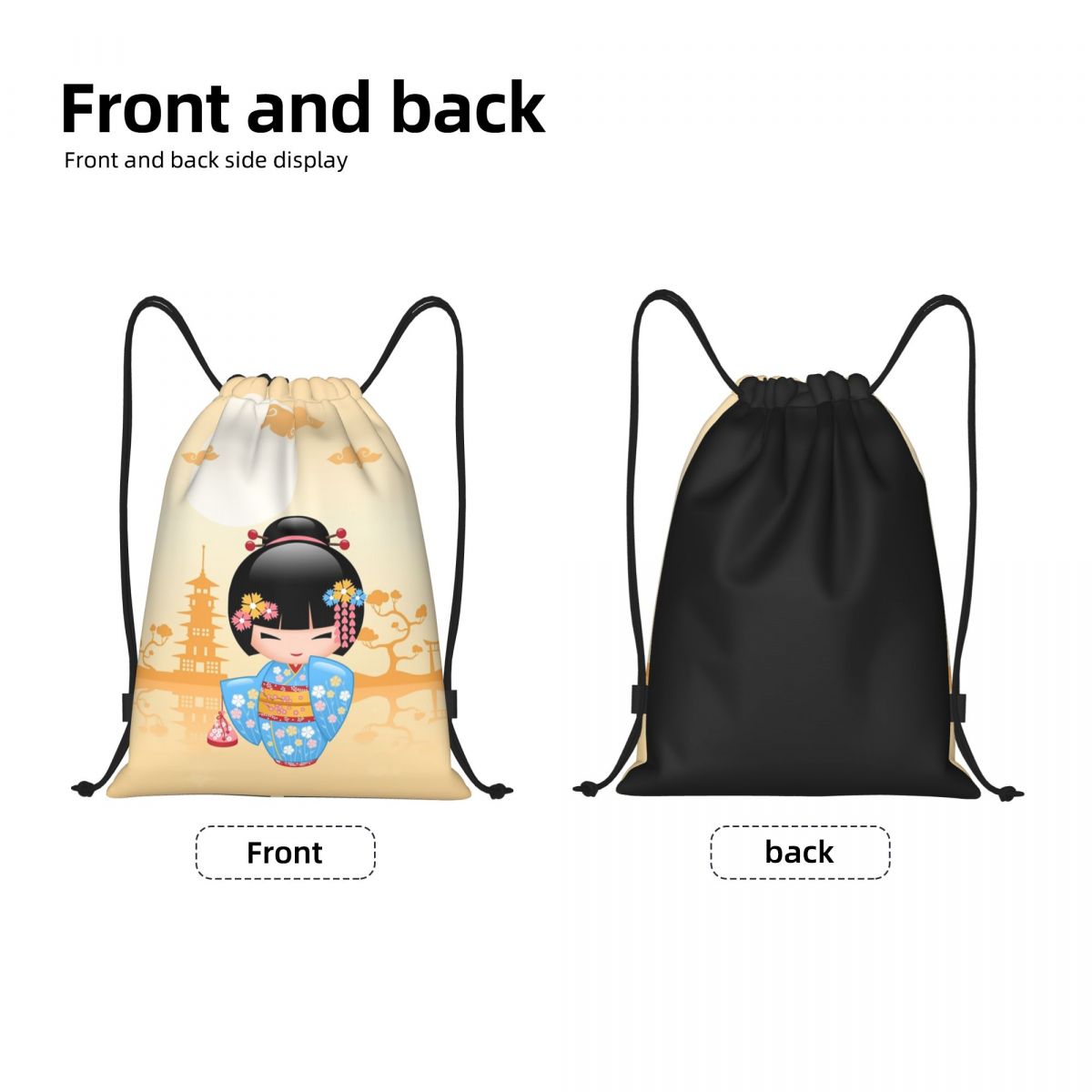 일본 마이코 코케시 인형 끈이 달린 배낭 스포츠 체육관 - Women Bags Vector 리뷰 및 가격