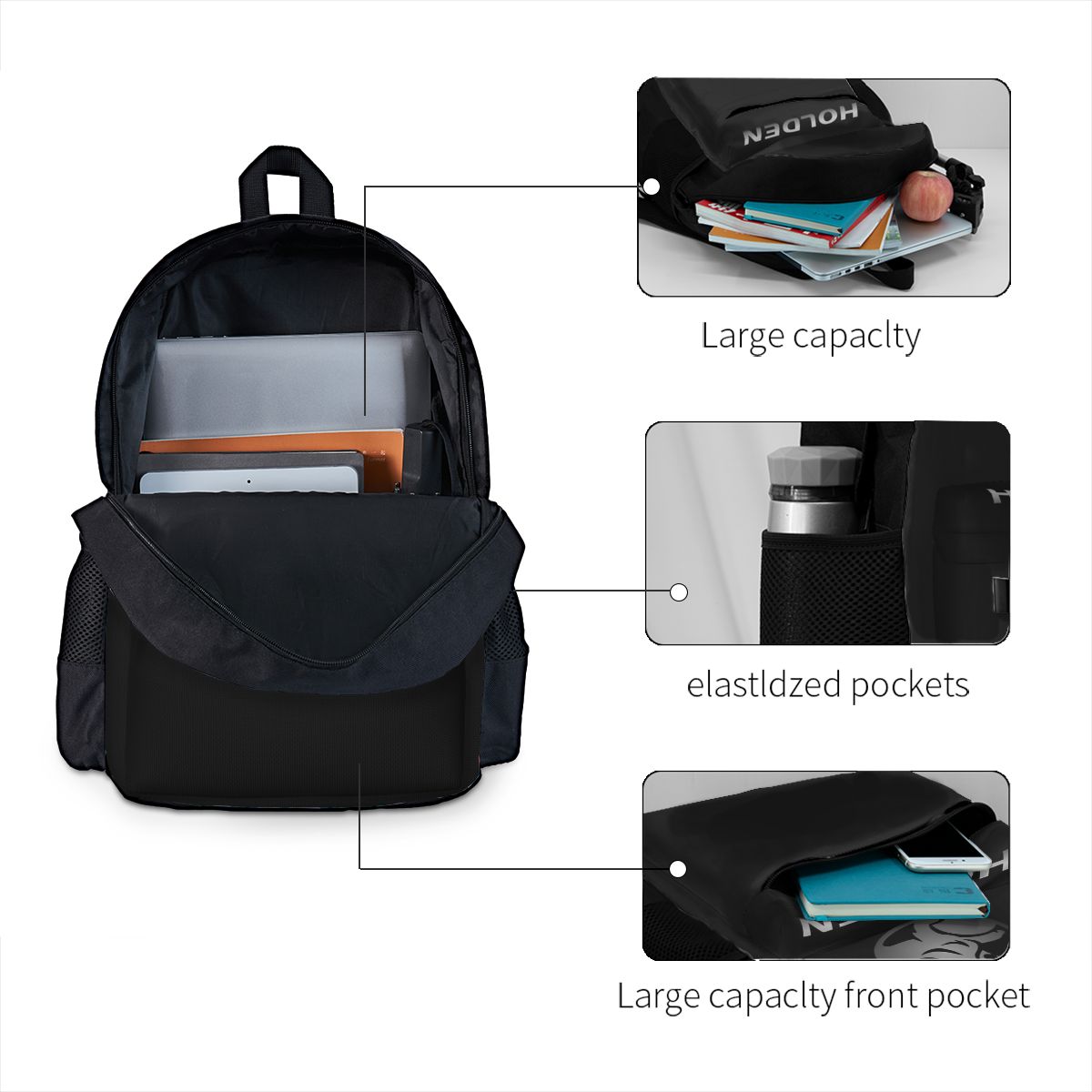 베스트 에디션 홀덴 로고 필수 학생 배낭 학교 가방 하 - Women'S Best Bags For Travel 리뷰 및 가격