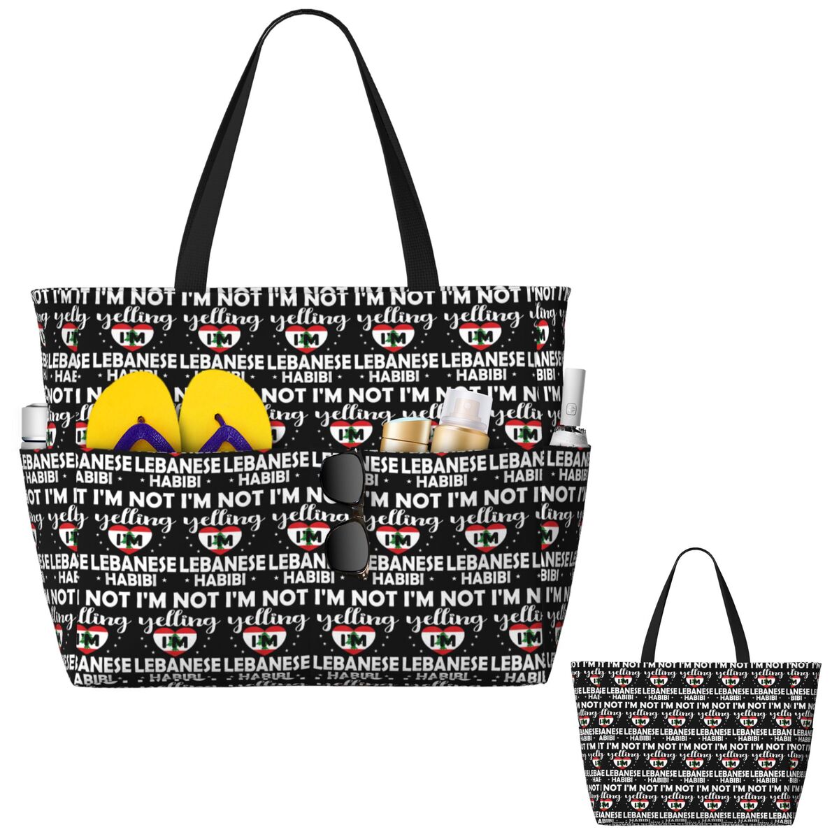레바논 국기 레바논 헤리티지 레바논 비치 토트백 스포츠 - Women Bags Lebanon 리뷰 및 가격