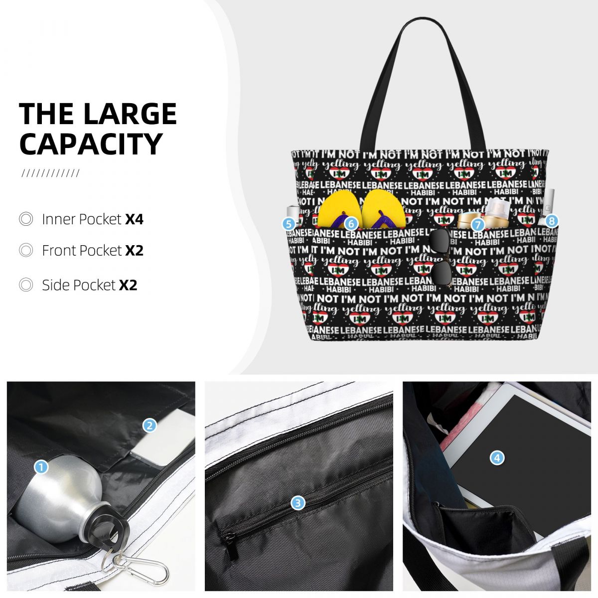 레바논 국기 레바논 헤리티지 레바논 비치 토트백 스포츠 - Women Bags Lebanon 리뷰 및 가격