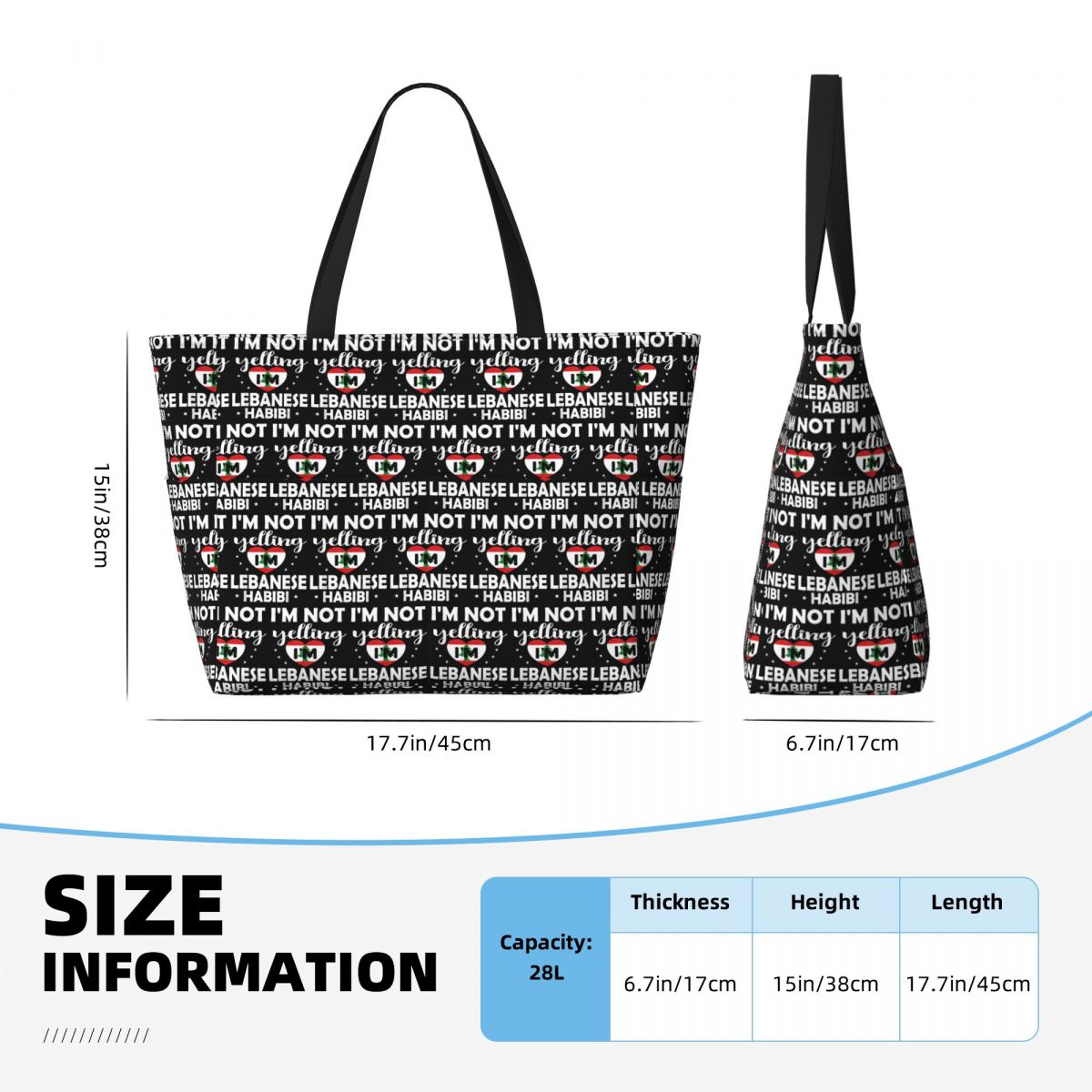 레바논 국기 레바논 헤리티지 레바논 비치 토트백 스포츠 - Women Bags Lebanon 리뷰 및 가격