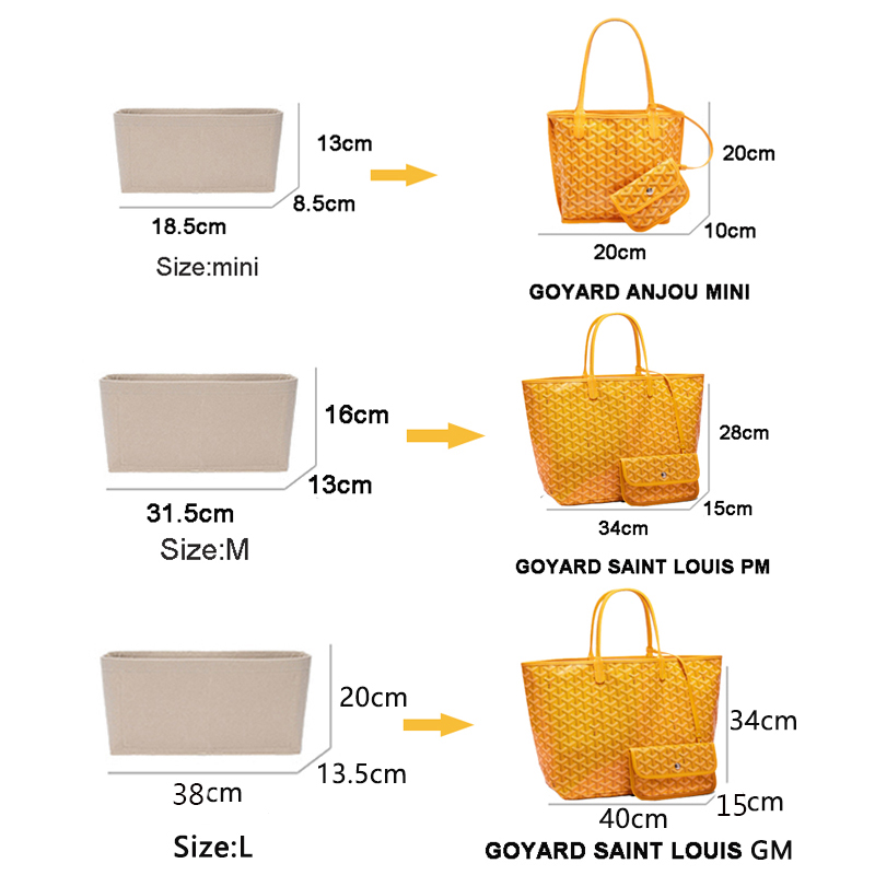 고야드 토트용 펠트 인서트 백, 화장품 정리함, 지퍼가 - Women Bags Goyard 리뷰 및 가격
