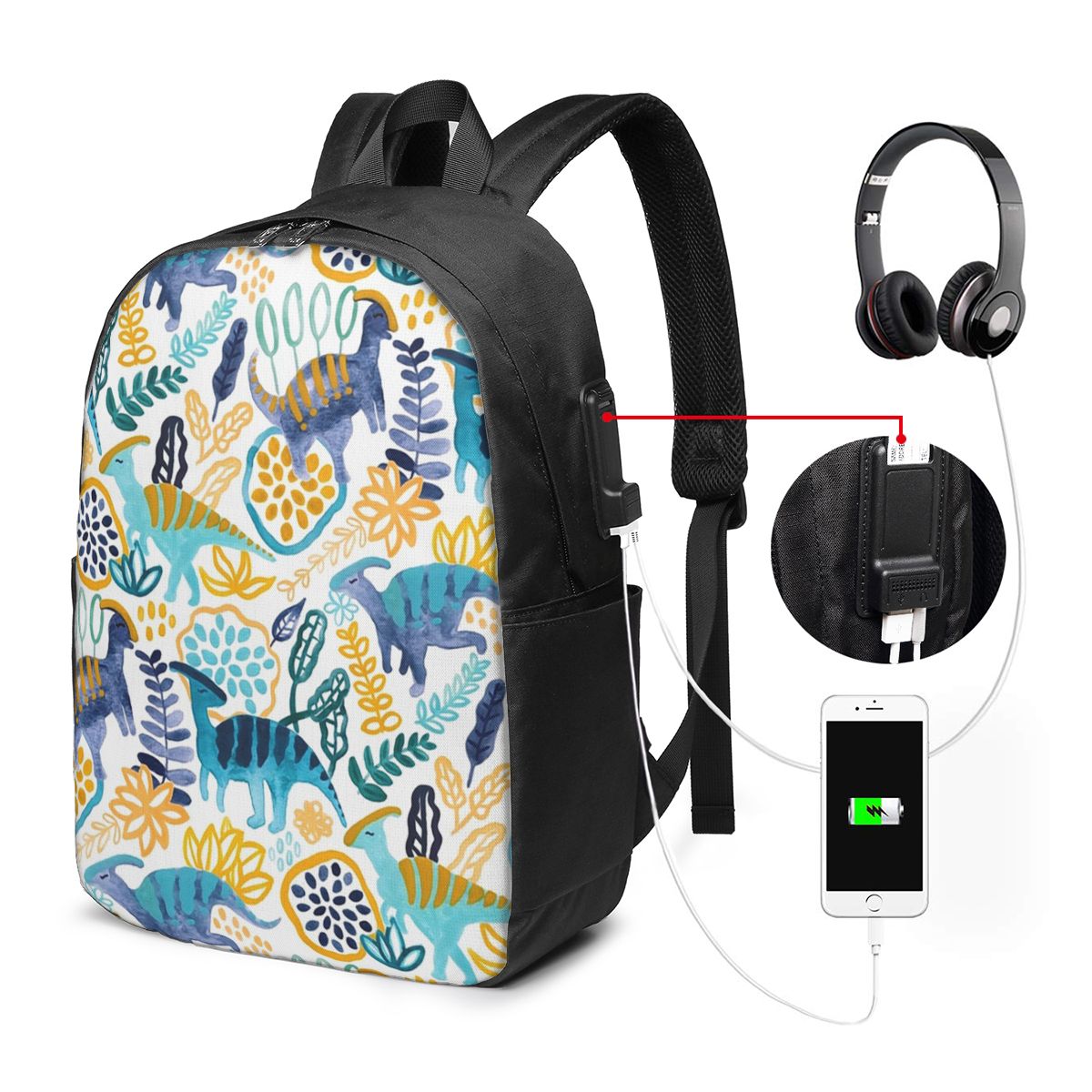 Gouache Parasaurolophuses 배낭 여 - Women'S Bag 리뷰 및 가격