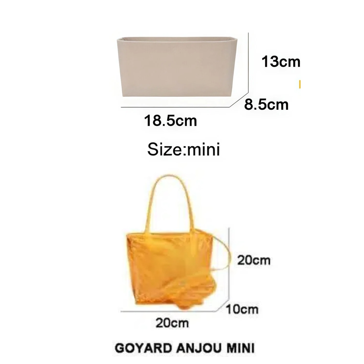 펠트 인서트 백 화장품 정리함, 고야드 토트백용, 지퍼 - Women Bags Goyard 리뷰 및 가격