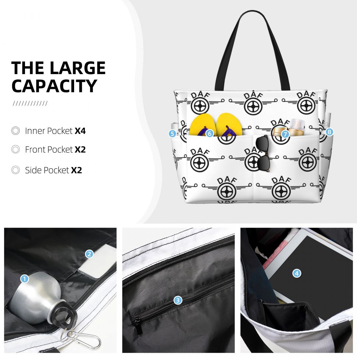 Daf 트럭 로고 벡터 디자인 비치 토트 백 스포츠 체 - Women Bags Vector 리뷰 및 가격